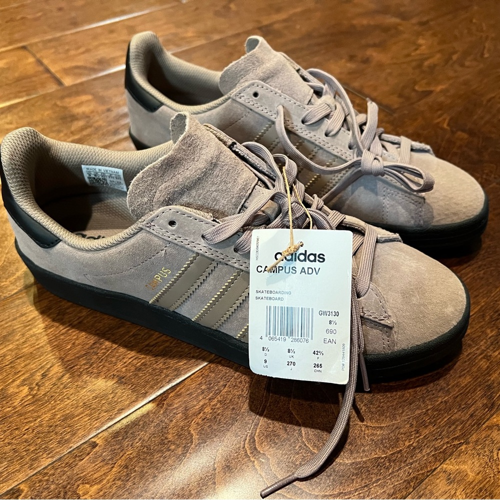 Addidas campus taupe and black
